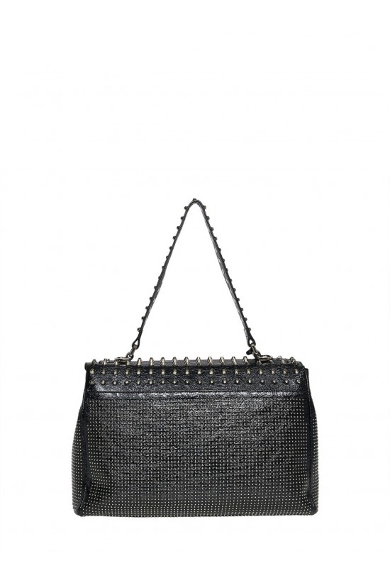 Γυναικεία μαύρη τσάντα ώμου με τρούκς - John Richmond RWP26201BO