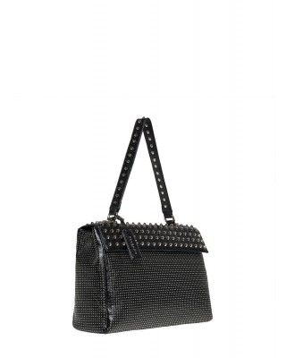 Γυναικεία μαύρη τσάντα ώμου με τρούκς - John Richmond RWP26201BO