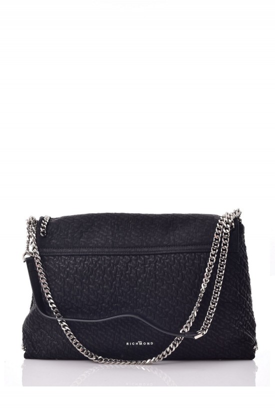 Γυναικεία μαύρη τσάντα ώμου με αλυσίδα - John Richmond RWA25202BO