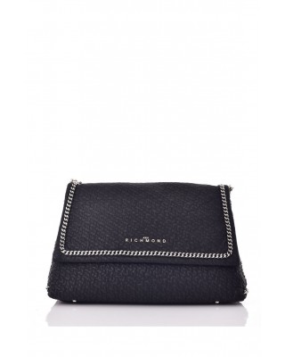 Γυναικεία μαύρη τσάντα ώμου με αλυσίδα - John Richmond RWA25202BO