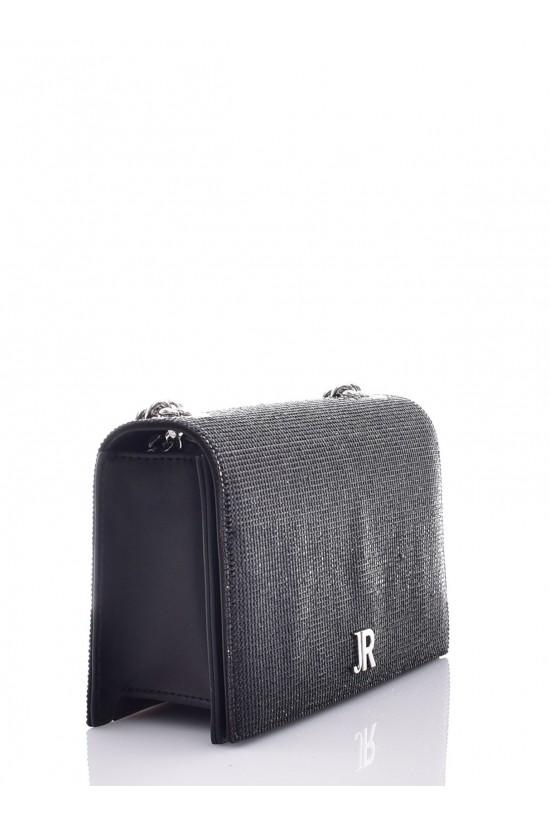 Γυναικεία μαύρη τσάντα με στρας - John Richmond RWP25035BO Γυναικεία μαύρη τσάντα με στρας - John Richmond RWP25035BO