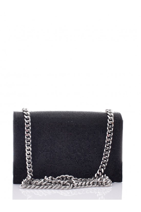 Γυναικεία μαύρη τσάντα με στρας - John Richmond RWP25035BO Γυναικεία μαύρη τσάντα με στρας - John Richmond RWP25035BO