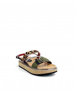 FAVELA Women's sandals with animal print -  011600089800837