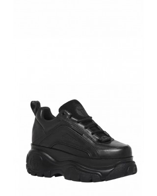 Γυναικεία μαύρα δερμάτινα τρακτερωτά Sneakers - Windsor Smith Lupe 0112000667 Γυναικεία μαύρα δερμάτινα τρακτερωτά Sneakers - Windsor Smith Lupe 0112000667