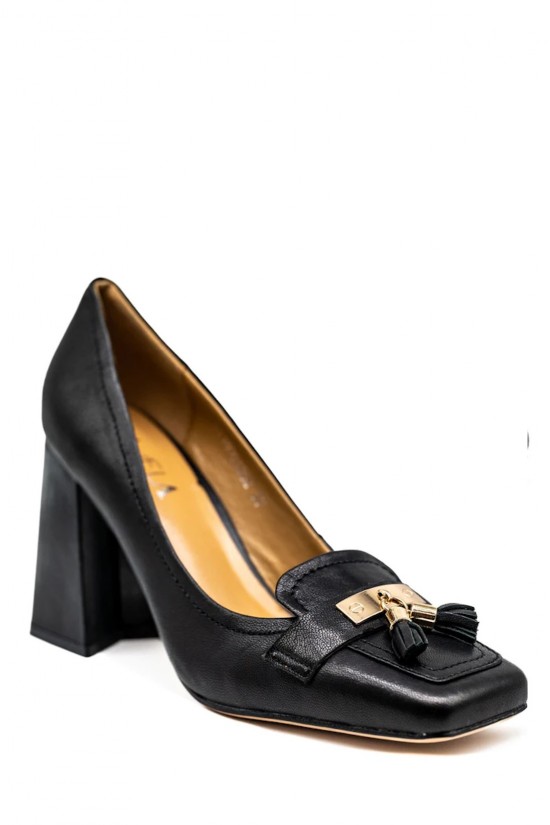 Γυναικεία δερμάτινη μαύρη γόβα - Favela Mojo 0116001362