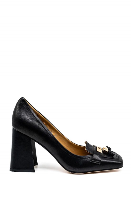 Γυναικεία δερμάτινη μαύρη γόβα - Favela Mojo 0116001362