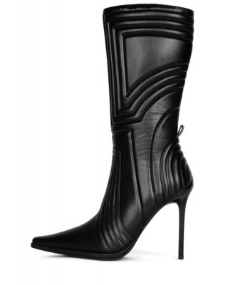 Γυναικεία μαύρη ψηλοτάκουνη μπότα - Jeffrey Campbell Selena  Γυναικεία μαύρη ψηλοτάκουνη μπότα - Jeffrey Campbell Selena