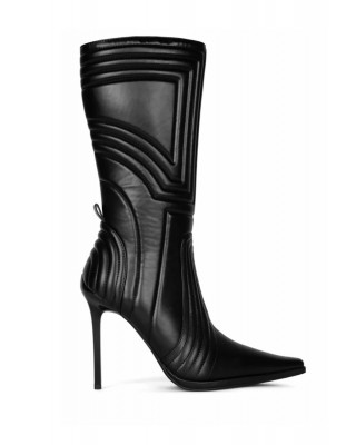 Γυναικεία μαύρη ψηλοτάκουνη μπότα - Jeffrey Campbell Selena  Γυναικεία μαύρη ψηλοτάκουνη μπότα - Jeffrey Campbell Selena