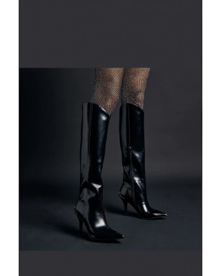 Γυναικεία μαύρη ψηλοτάκουνη μπότα - Jeffrey Campbell Venture  Γυναικεία μαύρη ψηλοτάκουνη μπότα - Jeffrey Campbell Venture