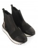 Γυναικεία δερμάτινα μαύρα sneakers - Gioseppo Harbin 67788 