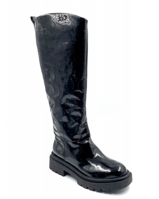 Γυναικεία δερμάτινη μαύρη μπότα λουστρίνι - Paola Ferri D3327 Γυναικεία δερμάτινη μαύρη μπότα λουστρίνι - Paola Ferri D3327