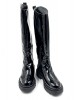 Γυναικεία δερμάτινη μαύρη μπότα λουστρίνι - Paola Ferri D3327