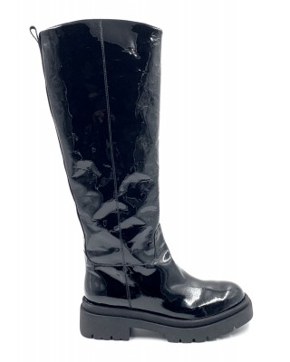 Γυναικεία δερμάτινη μαύρη μπότα λουστρίνι - Paola Ferri D3327 Γυναικεία δερμάτινη μαύρη μπότα λουστρίνι - Paola Ferri D3327