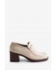 Women's leather moccasin with heel - Paola Ferri D3310