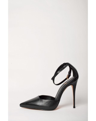 Γυναικεία μαύρη δερμάτινη γόβα - Carrano Mestico 404090 Γυναικεία μαύρη δερμάτινη γόβα - Carrano Mestico 404090