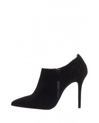 Γυναικείο μαύρο suede μποτάκι με τακούνι - Mourtzi 10/1004M03 Γυναικείο μαύρο suede μποτάκι με τακούνι - Mourtzi 10/1004M03
