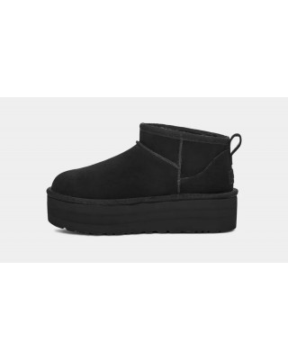 Γυναικεία μαύρα μποτάκια - Ugg Classic Ultra Mini Platforms W/1135092 Γυναικεία μαύρα μποτάκια - Ugg Classic Ultra Mini Platforms W/1135092