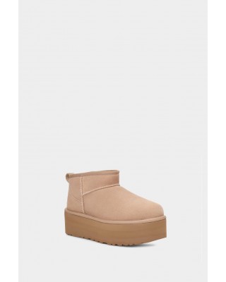 Γυναικεία μπεζ μποτάκια - Ugg Classic Ultra Mini Platforms W/1135092 Γυναικεία μπεζ μποτάκια - Ugg Classic Ultra Mini Platforms W/1135092