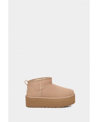 Γυναικεία μπεζ μποτάκια - Ugg Classic Ultra Mini Platforms W/1135092 Γυναικεία μπεζ μποτάκια - Ugg Classic Ultra Mini Platforms W/1135092