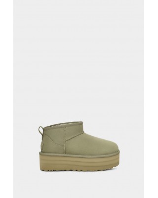 Γυναικεία χακί μποτάκια - Ugg Classic Ultra Mini Platforms W1135092 Γυναικεία χακί μποτάκια - Ugg Classic Ultra Mini Platforms W1135092