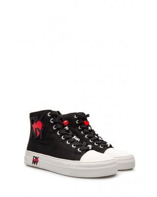 Γυναικεία μαύρα μποτάκια sneakers - DKNY Louisa K2478753 Γυναικεία μαύρα μποτάκια sneakers - DKNY Louisa K2478753