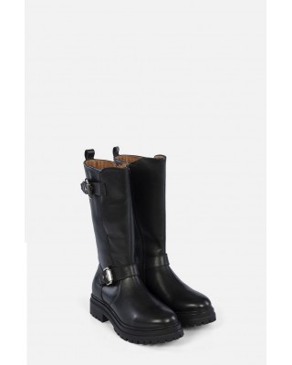 Γυναικεία μαύρη δερμάτινη μπότα - Gioseppo Novaky 73826 Γυναικεία μαύρη δερμάτινη μπότα - Gioseppo Novaky 73826