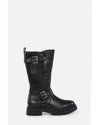 Γυναικεία μαύρη δερμάτινη μπότα - Gioseppo Novaky 73826 Γυναικεία μαύρη δερμάτινη μπότα - Gioseppo Novaky 73826