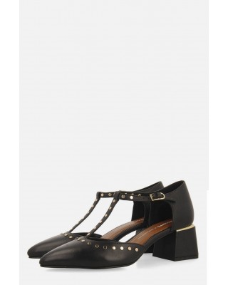 Γυναικείες μαύρες δερμάτινες χαμηλές γόβες - Gioseppo Sumeg 73648 Γυναικείες μαύρες δερμάτινες χαμηλές γόβες - Gioseppo Sumeg 73648