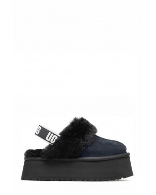 Γυναικείες μαύρες πλατφόρμες τύπου παντόφλες - Ugg Funkette BLK W/1113474