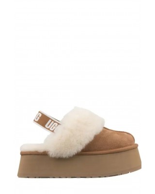 Γυναικείες καφέ πλατφόρμες τύπου παντόφλες - Ugg Funkette Che W/1113474