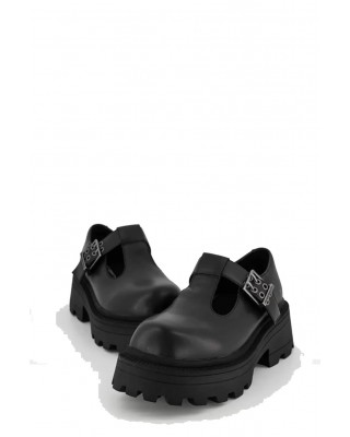 Γυναικεία μαύρα δερμάτινα μοκασίνια - Windsorsmith Troublemaker 0112000979 Γυναικεία μαύρα δερμάτινα μοκασίνια - Windsorsmith Troublemaker 0112000979