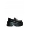 Γυναικεία μαύρα ψηλά δερμάτινα loafers - Favela Pizan 0116001482 Γυναικεία μαύρα ψηλά δερμάτινα loafers - Favela Pizan 0116001482