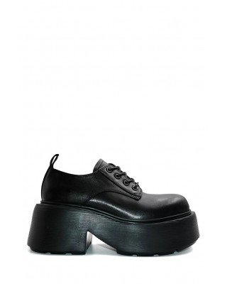 Γυναικεία μαύρα δερμάτινα ψηλά δετά μοκασίνια - Favela Starynite 0116001485 Γυναικεία μαύρα δερμάτινα ψηλά δετά μοκασίνια - Favela Starynite 0116001485