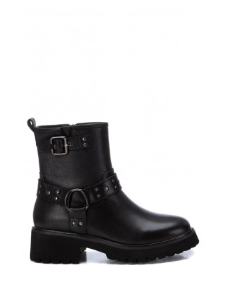 Γυναικείο μαύρο δερμάτινο μποτάκι - Carmela 161909 Γυναικείο μαύρο δερμάτινο μποτάκι - Carmela 161909