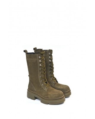 Γυναικεία δερμάτινα χακί αρβυλάκια - Emanuelle Vee 452M-809-12 Γυναικεία δερμάτινα χακί αρβυλάκια - Emanuelle Vee 452M-809-12