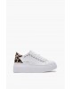 Γυναικεία δερμάτινα λευκά sneakers - Emanuelle Vee 452P-503-19