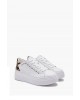 Γυναικεία δερμάτινα λευκά sneakers - Emanuelle Vee 452P-503-19