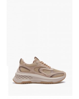 Γυναικείο μπεζ sneakers - Emanuelle Vee 452P-504-10