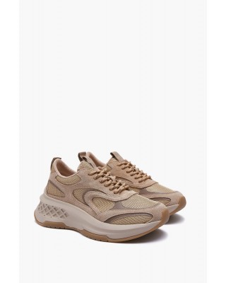 Γυναικείο μπεζ sneakers - Emanuelle Vee 452P-504-10