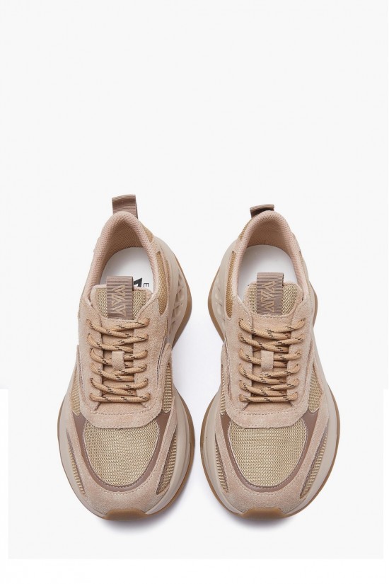 Γυναικείο μπεζ sneakers - Emanuelle Vee 452P-504-10