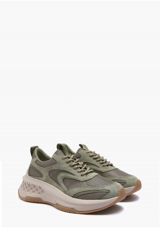 Γυναικείο χακί sneakers - Emanuelle Vee 452P-504-10