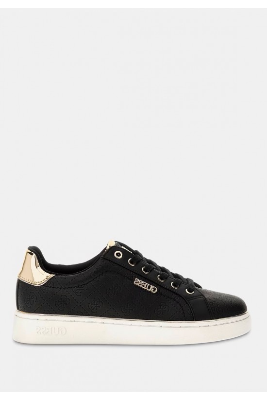 Γυναικεία μαύρα sneakers με ανάγλυφο λογότυπο - Guess Beckie FL5BEKFAL12 Γυναικεία μαύρα sneakers με ανάγλυφο λογότυπο - Guess Beckie FL5BEKFAL12