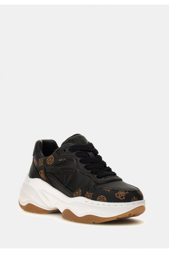Γυναικεία μαύρα sneakers με λογότυπο - Guess Hapyy FLTHPYFAL12 Γυναικεία μαύρα sneakers με λογότυπο - Guess Hapyy FLTHPYFAL12
