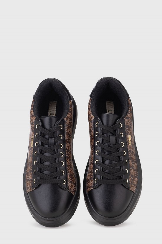 Γυναικείο μαύρο sneakers με λογότυπο - Liu Jo Babol 01 Monogram BF5059EX323 Γυναικείο μαύρο sneakers με λογότυπο - Liu Jo Babol 01 Monogram BF5059EX323