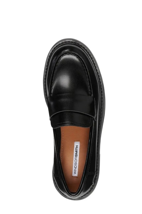 Γυναικεία μαύρα δερμάτινα loafers - Windsorsmith Yesterday 0112001008 Γυναικεία μαύρα δερμάτινα loafers - Windsorsmith Yesterday 0112001008