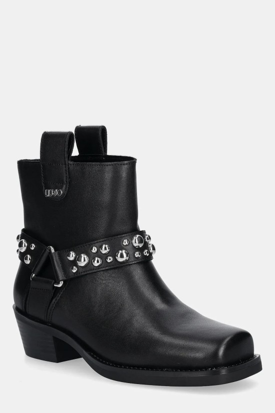 Γυναικείο μαύρο δερμάτινο cowboy μποτάκι - Liu Jo 2F5047P0102 Γυναικείο μαύρο δερμάτινο cowboy μποτάκι - Liu Jo 2F5047P0102