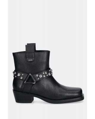Γυναικείο μαύρο δερμάτινο cowboy μποτάκι - Liu Jo 2F5047P0102