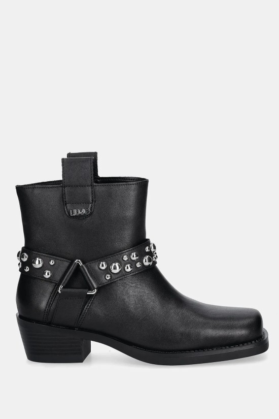 Γυναικείο μαύρο δερμάτινο cowboy μποτάκι - Liu Jo 2F5047P0102 Γυναικείο μαύρο δερμάτινο cowboy μποτάκι - Liu Jo 2F5047P0102
