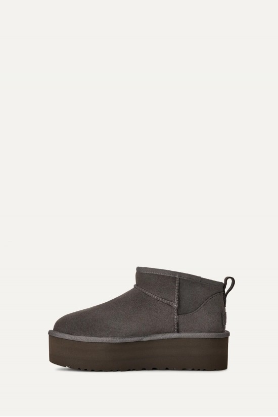 Γυναικεία ανθρακί μποτάκια - Ugg Classic Ultra Mini Platforms W/1135092 Γυναικεία ανθρακί μποτάκια - Ugg Classic Ultra Mini Platforms W/1135092