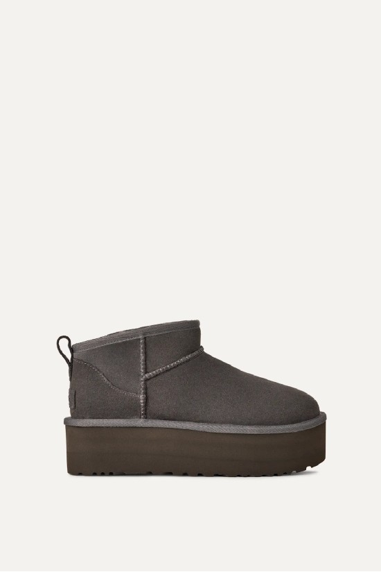 Γυναικεία ανθρακί μποτάκια - Ugg Classic Ultra Mini Platforms W/1135092 Γυναικεία ανθρακί μποτάκια - Ugg Classic Ultra Mini Platforms W/1135092